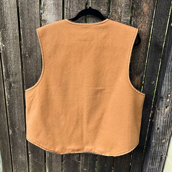 Field & Stream Men’s Workwear Cotton Canvas Faux Sherpa Lined Zip Vest NWOT Sz L - Picture 8 of 11